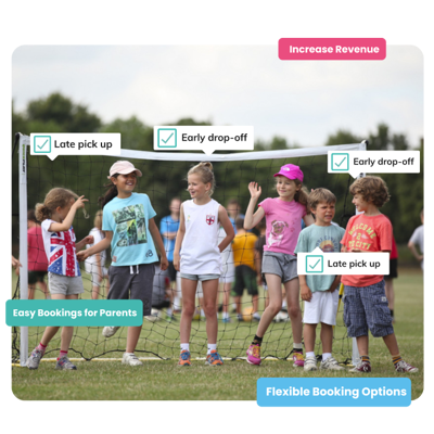 Children at Summer camp, Easter camp, Sports Camp with summer camp booking software benefits