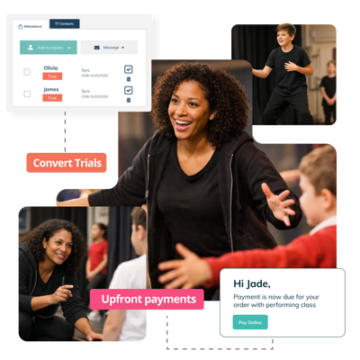 Performing Arts tutor with benefits of best performing arts club management software