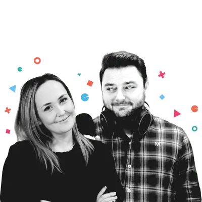 ClassForKids In the Club Podcast with two happy podcast hosts and ClassForKids colourful branding