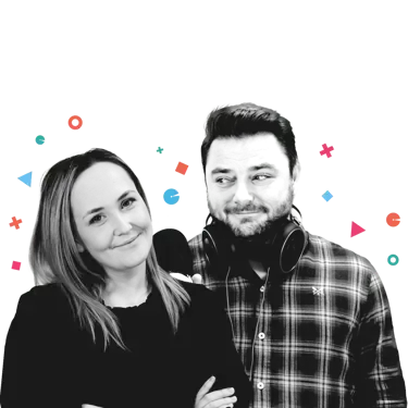 ClassForKids In the Club Podcast with two happy podcast hosts and ClassForKids colourful branding