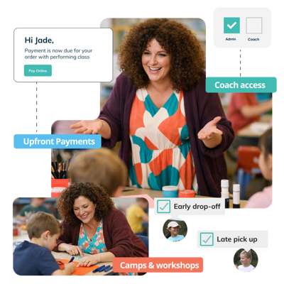 arts and crafts teacher with the best arts and crafts class management software 