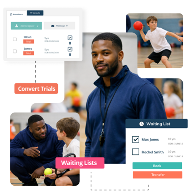 Sports coach with sports club management software benefits